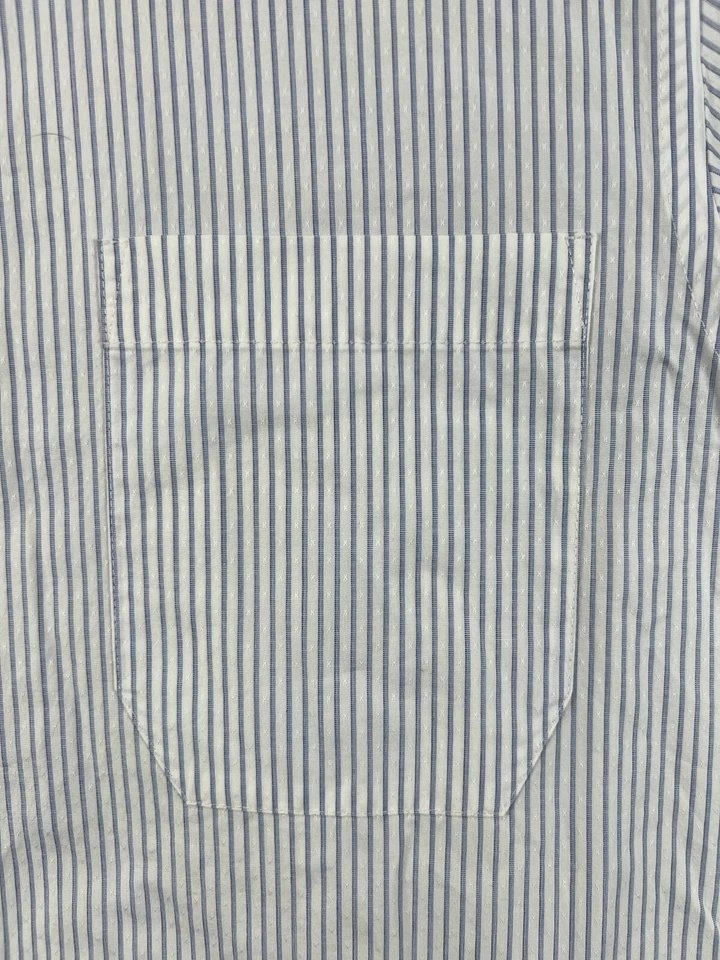 Camisas HART SCHAFFNER MARX Para Hombres Medianas Abotonadas Azul Rayas Manga Larga Extendidas Foto 2 de 4