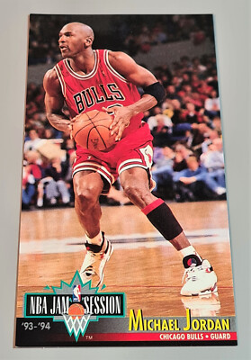 Michael Jordan # 33 Tall NBA Jam Session 1993 Fleer Bulls EN Near Mint Vintage