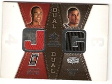 JERRYD BAYLESS GEORGE HILL DUAL JERSEY 2008-09 SP ROOKIE THREADS BLAZERS SPURS
