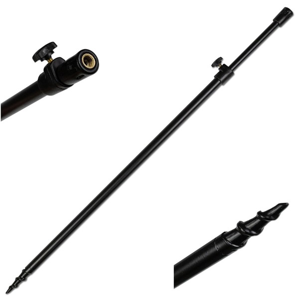 Rutenhalter Bankstick Drill Alu 50-90Cm Schwarz Rodpod Rutenauflage Erdspeer-image