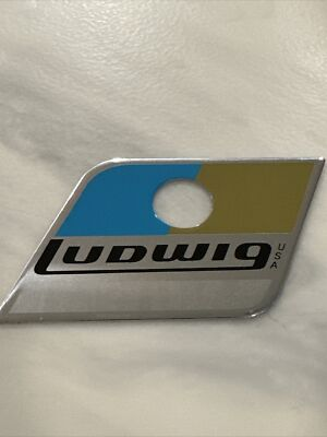 #ad Ludwig 70’s Blue amp; Olive Drum Badge see Description $23.88