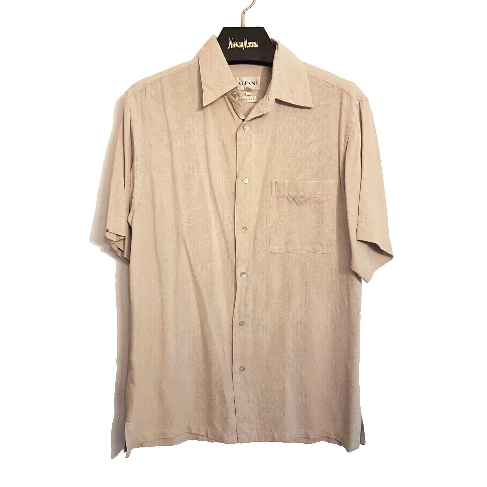 Alfani Silk Solid Casual Button-Down Shirts for Men
