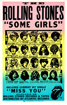 ROLLING STONES SomeGirls ポスター　ローリングストーンズ THE ROLLING STONES SOME GIRLS POSTER MISS YOU MUSICALE ROCK | eBay