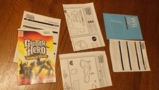 Wii Guitar Hero guitar /drum quick start Instruction Manual Booklets Only