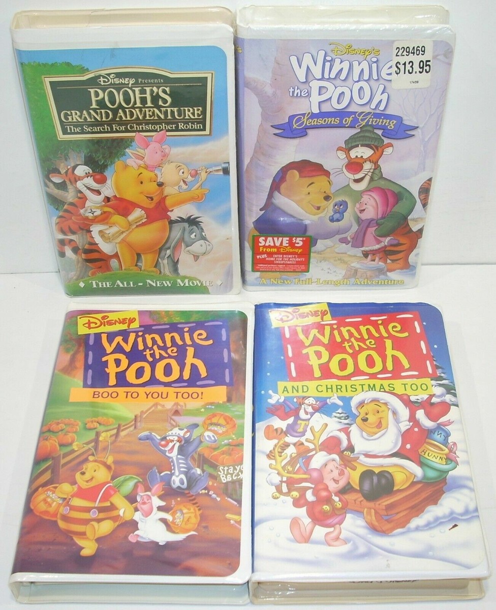 Winnie the Pooh (VHS TAPE LOT of 9) Frankenpooh Christmas Robin