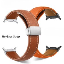 No Gaps Magnetic Strap For Samsung Galaxy Watch 7 Ultra 47mm Metal Pu Leather