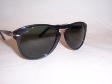 NEW PERSOL SUNGLASSES PO 0714 95/31 BLACK/GREEN 54mm AUTHENTIC 714