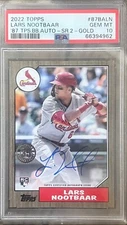 2022 Topps Series 2 AUTO LARS NOOTBAR RC Gold /50 87BA-LNCardinal PSA 10 POP 1🔥