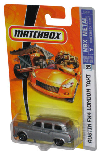 Matchbox MBX Metal (2007) Silver Austin FX4 London Taxi Toy Car #35 - Zdjęcie 1 z 1