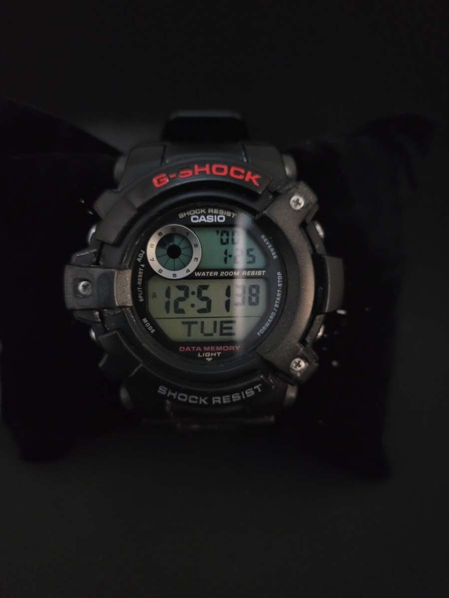 Vintage Casio G-Shock 47mm G-2500 2266 Black Data Memory Watch