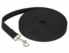 Long Dog Training Lead Leash Puppy Agility Obedience Recalls 15 Foot Black