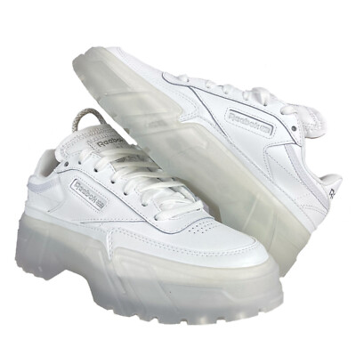 Reebok Club C Cardi B Leather White Sneakers Size Youth NWT
