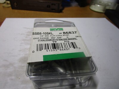 Structural Blind Rivet Dia. 0.257'' (1/4'') 0.350'' 0.625'' BH SS/SS QTY 10