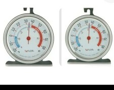 2 Pack Taylor 5924 Classic Stainless Steel Freezer Refrigerator Thermometer