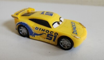 Disney Pixar Cars 3 Cruz Ramirez 1:55 Plastic Dinoco #51 Yellow Racecar ...