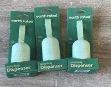 Earth Rated Dog Poop Bag Dispensers 3 Pack with 45 Bags New