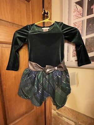 bonnie jean dresses christmas Girls Dress size 5 3/4 bell sleeves and