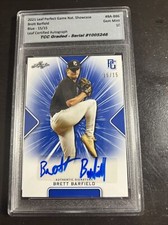 2021 Leaf Perfect Game Brett Barfield Blue Auto TCC Graded Gem Mint 10