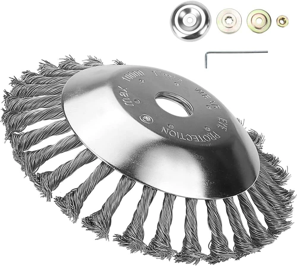 150mm Twist Steel Wire Wheel For Garden Weed Brush Lawn Grass