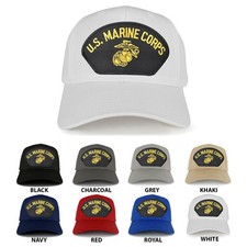 US Marine Corps Large Embroidered Iron on Patch Adjustable Baseball Cap