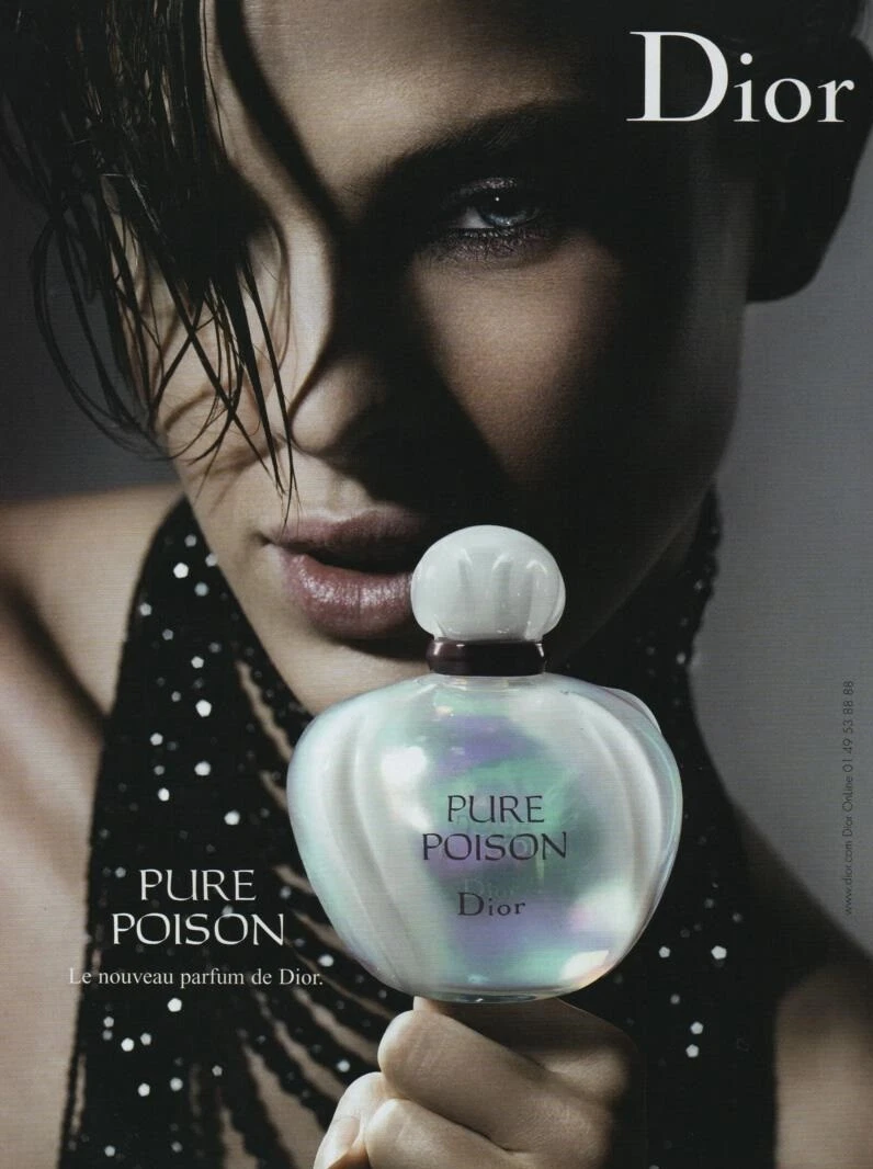 Publicité papier Parfum. Perfume ad. Dior Pure Poison 2005 France