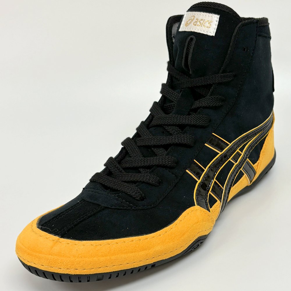 asics Boxing Wrestling Shoes Black Yellow BlackLine Yellow NEW EX