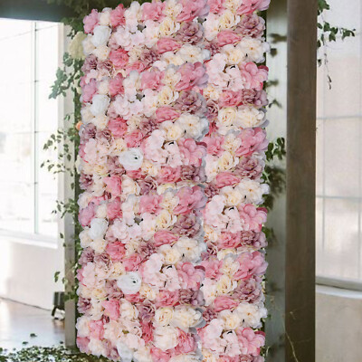 12PCS Artificial Flower Wall Panel Wedding Valentine's Rose Decorations 40*60CM