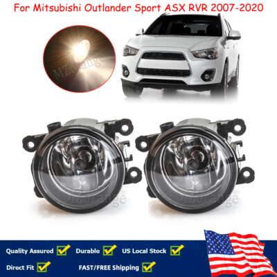 Pair Front Bumper Fog Lamp Driving Light For Mitsubishi Outlander Sport ASX RVR