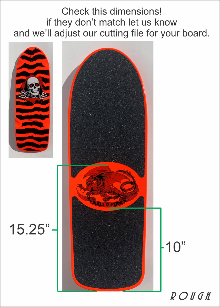 Die-Cut Style Skateboard Grip Tape for Powell Peralta OG Ripper