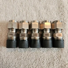 Lot of 5ea.  Smith-Cooper Compression Tube Fitting 3/8 x 3/8 MNPT 316SS