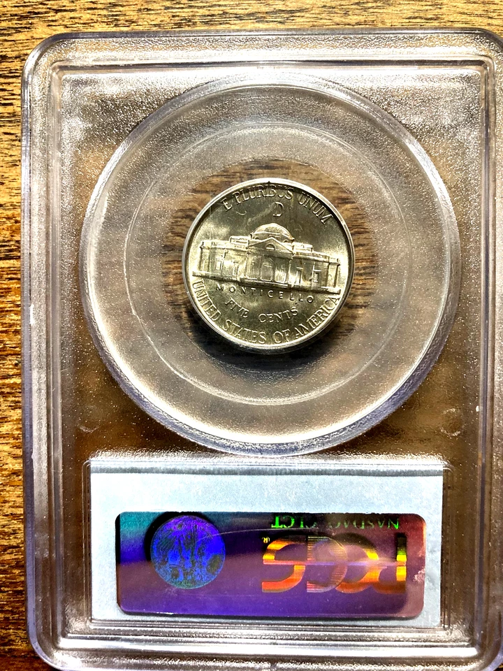 1944-D 5C Jefferson Silver War Nickel, PCGS MS66, Slightly Rotated Dies!!! - Image 2 of 2