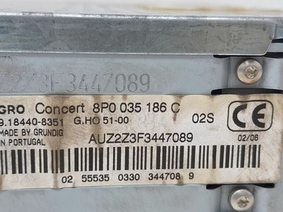 8P0035186C 1150545 audio system 194151 AUDI A3 8P 2.0 TDI AMBITION 2003