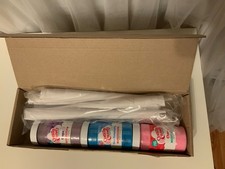 Cotton Candy Express Floss Sugar plus Cones with 3 - 11oz Plastic Jars of Sugar