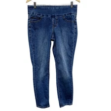 JAG Jeans Womens 6 Light Wash Pull On Elastic Waist Cropped Ankle Stretch Denim