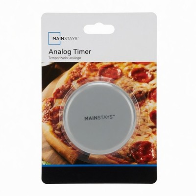 Mainstays Metal Bell Kitchen Cooking Timer 60-Minute Analog Mechanical Alarm