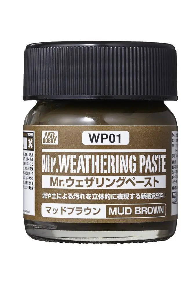 MR HOBBY - GUNZE Pâte Weathering effet boue marron 40ml - MR HOBBY WP-01