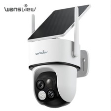 Wansview 2K Wireless Solar Security Camera 360 PTZ Dual-Cam Night Vision 3MP