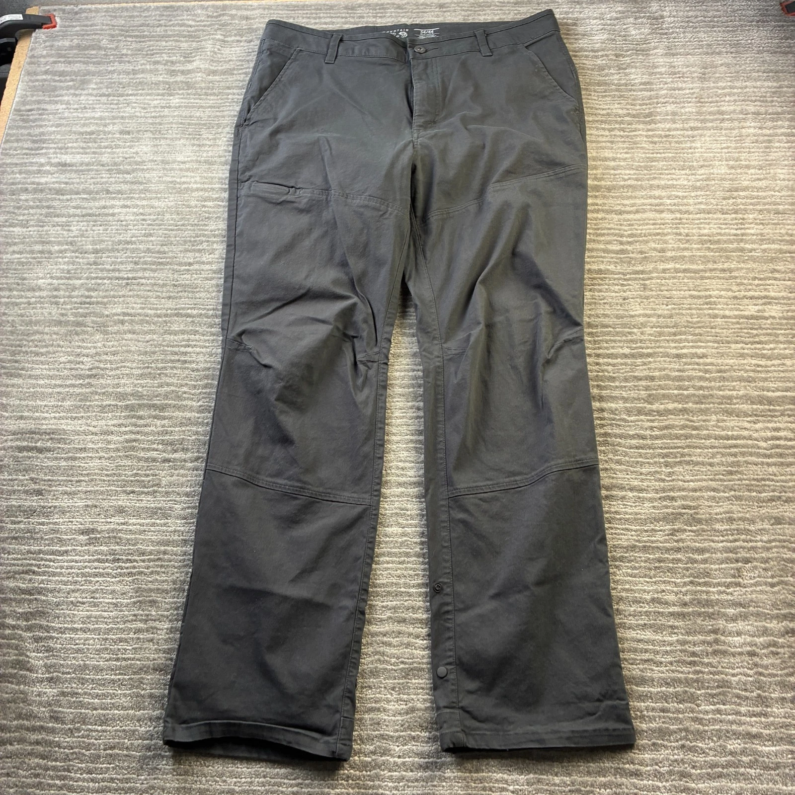 Mountain Hardwear AP Pants Mens 34x30 Slim Fit Gray Hiking Stretch Water Repel