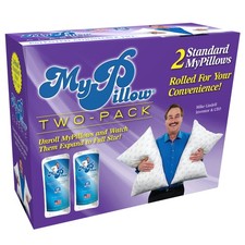 MyPillow MP-2PK-SDMF Cotton Classic Standard Medium Bed Pillow 28 L x 18.5 W in.