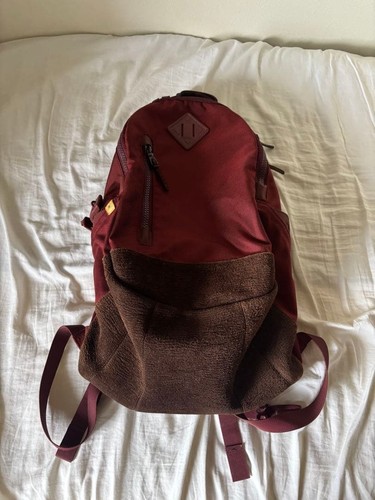 Rare VISVIM 20L Burgundy Wine Backpack Bag Medium Limited Edition Used JAPAN