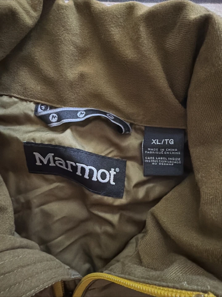 MARMOT Puffer Jacket Men XL Green Full Zip Quilted Insulated Primaloft - Image 4 of 4