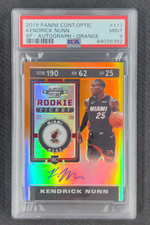 2019-20 Panini Contenders Optic Kendrick Nunn Ticket Auto Orange RC 01/25 PSA 9