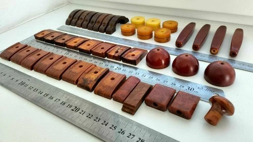A set of vintage Bakelite craft supplies – Soviet pens, jewelry fittings 392 gr