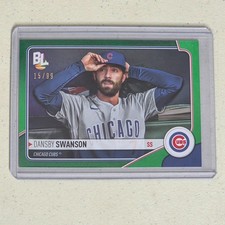 Dansby Swanson 2023 Topps Big League Green Foil #WR‑81 • Wrapper Redemption Cubs