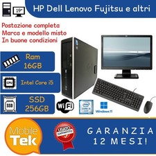 POSTAZIONE PC COMPLETA WIFI RICONDIZIONATO CORE I5 16GB RAM 256GB SSD WINDOWS 11