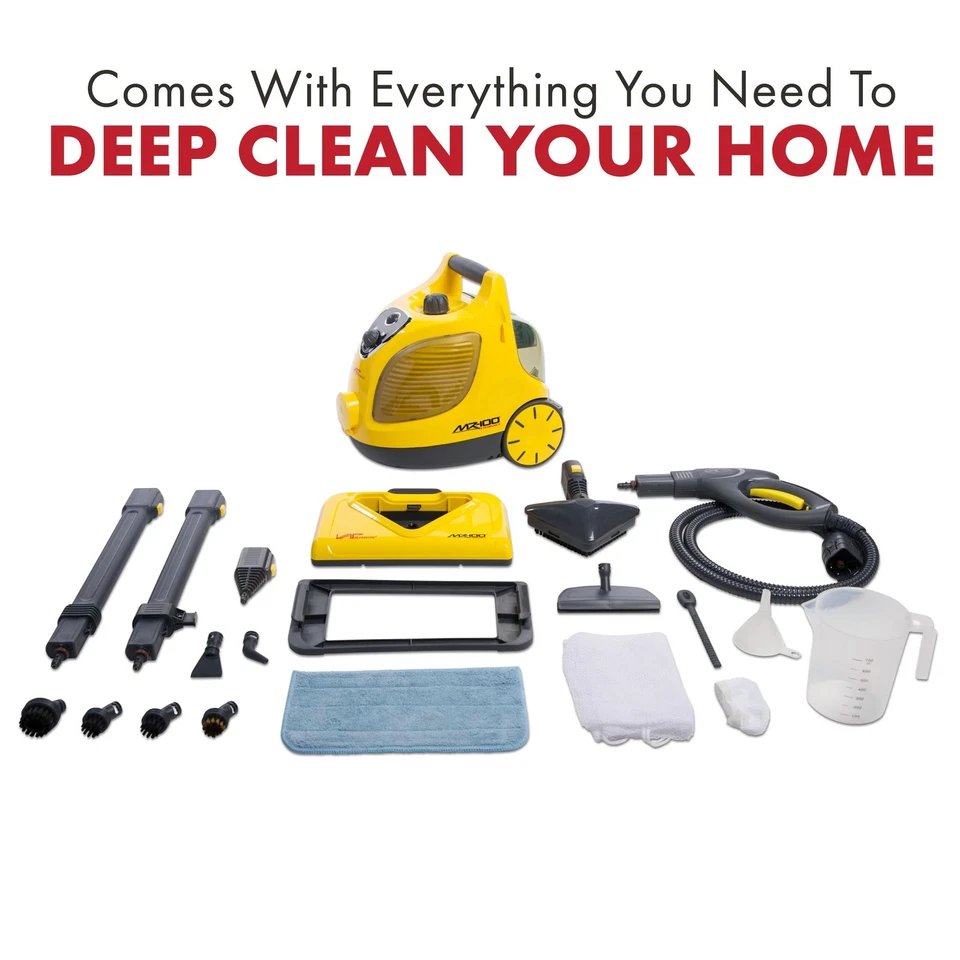 MR-100 Primo Steam Cleaner, 20 Extensions/Attachments including the Turbo Pet... - Image 3 of 4