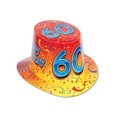 Beistle Happy ''60'' Birthday Hi-Hat - Birthday-Age Specific | Party Supply