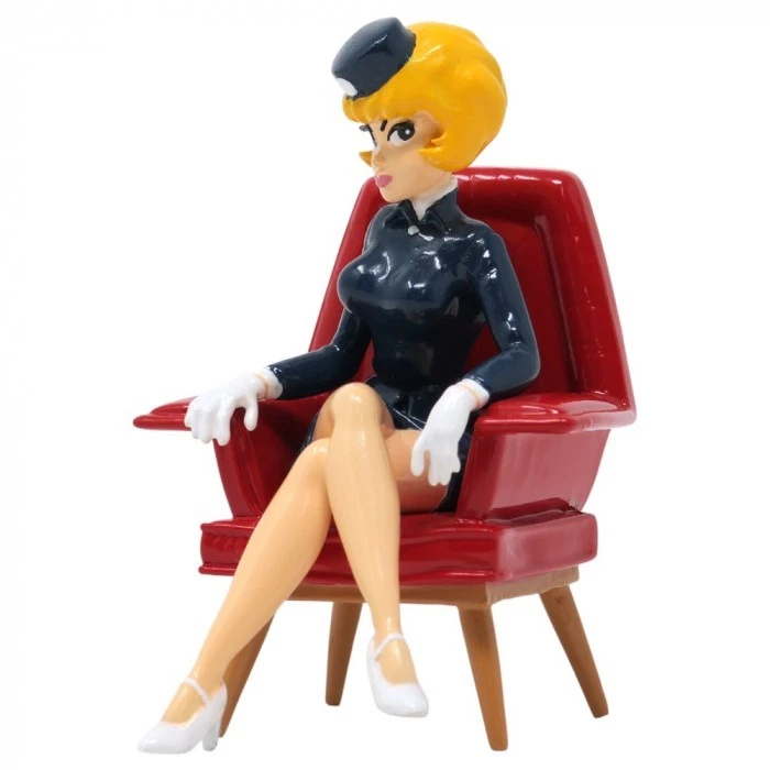 Natacha l'hôtesse de l'air assise dans fauteuil rouge figurine pixi ref 6372 - Photo 3/4