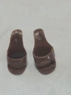 Vintage Barbie Doll Brown Open Toe Heels Japan