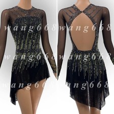 Ice Figure Skating Dress /Rhythmic Gymnastics /Twirling Competition/black